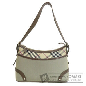 Burberry Nova Check One Shoulder Hobo Canvas Shoulder Bag